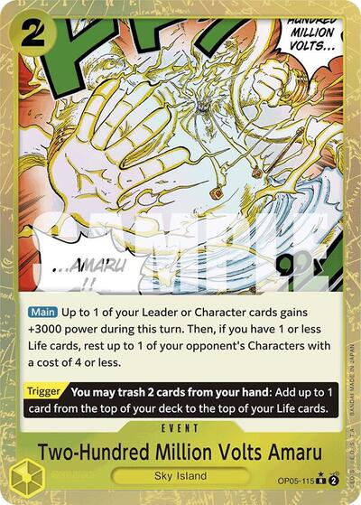 Two-Hundred Million Volts Amaru - OP05-115 - Rare (Textured Foil) - The Best