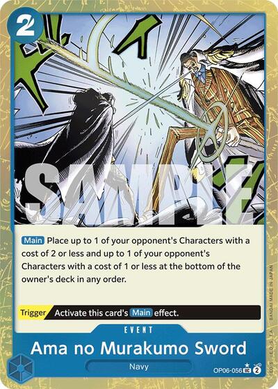 Ama no Murakumo Sword - OP06-056 - Uncommon (Textured Foil) - The Best