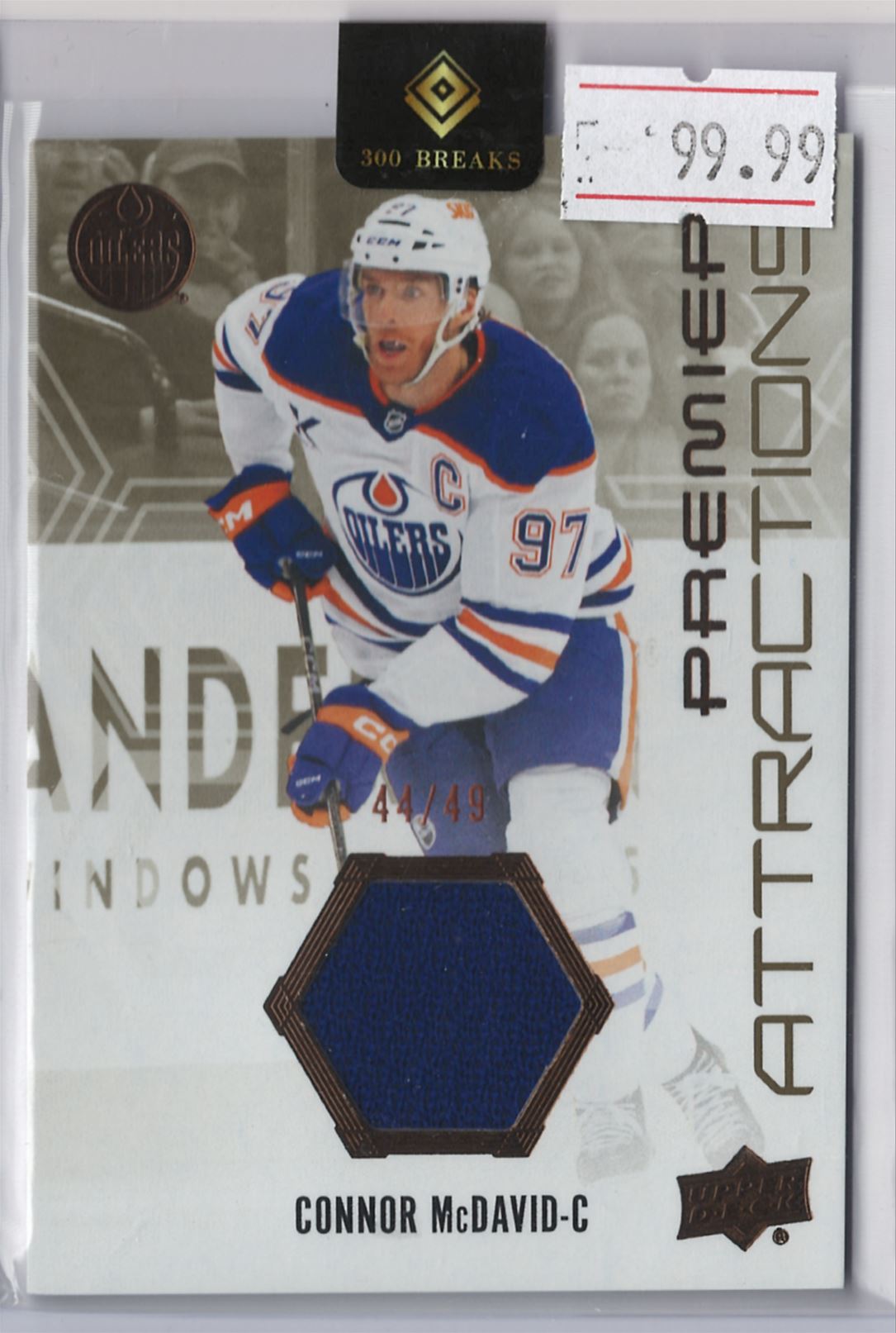 2024-25 Upper Deck Premier Connor McDavid Premier Attractions Patch 44/49