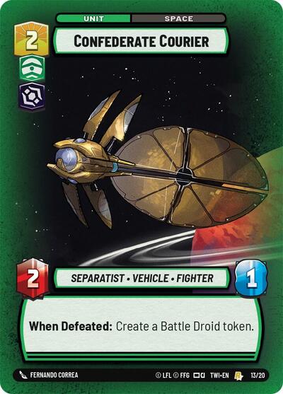 Confederate Courier - 13/20 - Rare - Twilight of the Republic: Weekly Play Promos