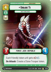 Shaak Ti - Unity Wins Wars - 15/20 - Rare - Twilight of the Republic: Weekly Play Promos