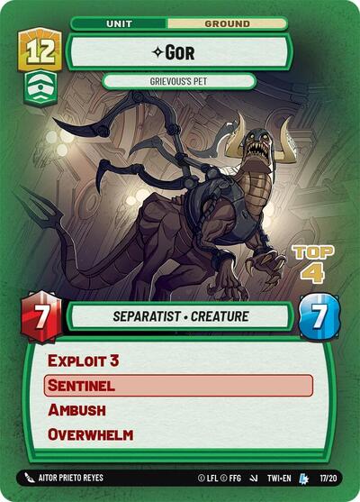 Gor - Grievous's Pet (Top 4) - 17/20 - Legendary - Organized Play Promos