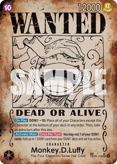 Monkey.D.Luffy - OP05-119 - Secret Rare (Wanted Poster) - Emperors in the New World
