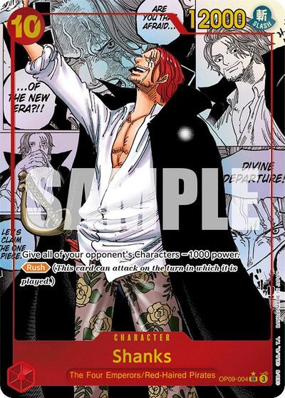 Shanks - OP09-004 - Super Rare (Manga Alt Art) - Emperors in the New World