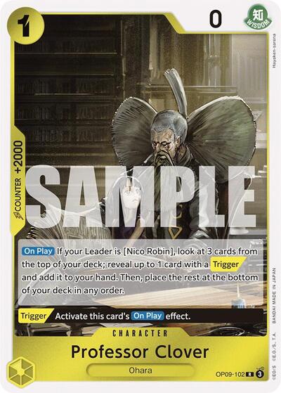 Professor Clover - OP09-102 - Rare - Emperors in the New World