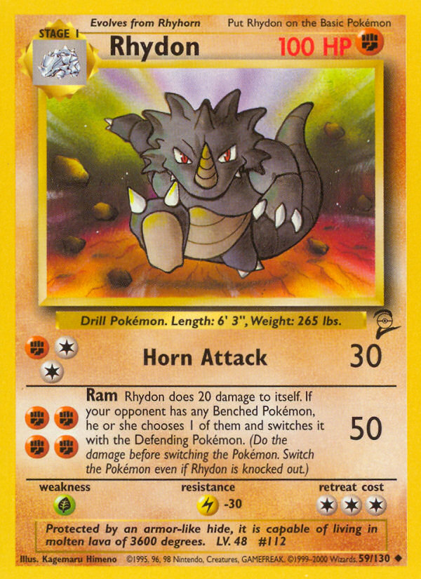 Rhydon - 059/130 - Base Set 2