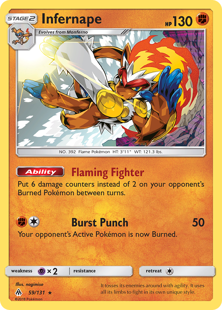 Infernape - 059/131 - Forbidden Light