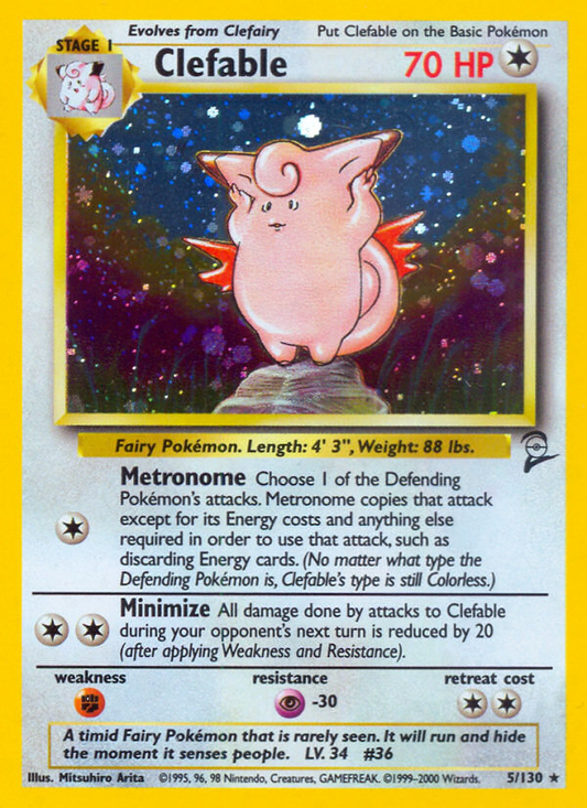 Clefable - 005/130 - Base Set 2