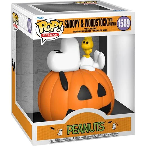 It's the Great Pumpkin Charlie Brown Snoopy & Woodstock with Pumpkin Deluxe Funko Pop! Vinyl Figure #1589