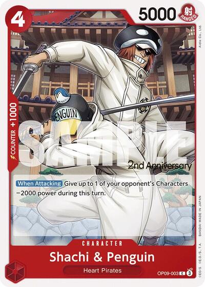 Shachi & Penguin - OP09-003 - Common - Emperors in the New World: 2nd Anniversary Tournament Cards