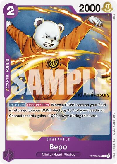 Bepo - OP09-074 - Common - Emperors in the New World: 2nd Anniversary Tournament Cards