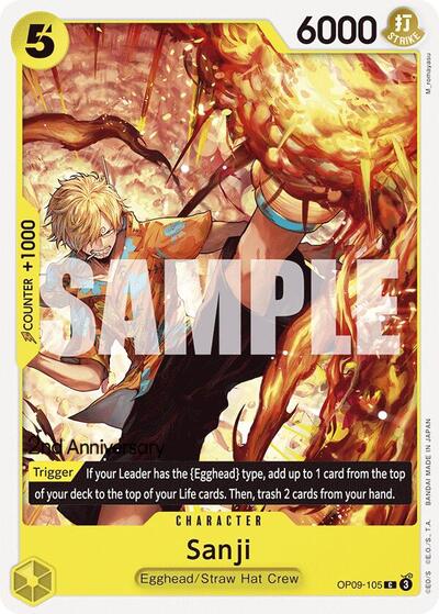 Sanji - OP09-105 - Common - Emperors in the New World: 2nd Anniversary Tournament Cards
