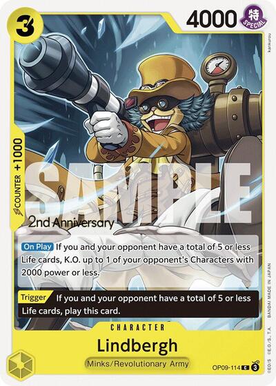 Lindbergh - OP09-114 - Common - Emperors in the New World: 2nd Anniversary Tournament Cards