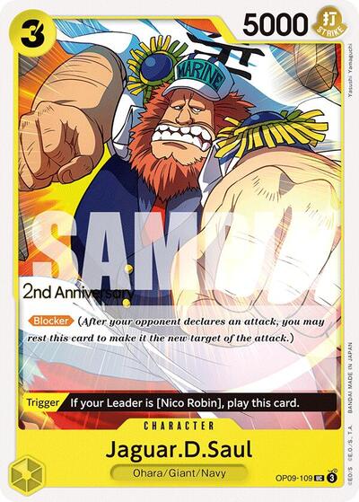 Jaguar.D.Saul - OP09-109 - Uncommon - Emperors in the New World: 2nd Anniversary Tournament Cards