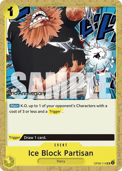 Ice Block Partisan - OP09-115 - Uncommon - Emperors in the New World: 2nd Anniversary Tournament Cards
