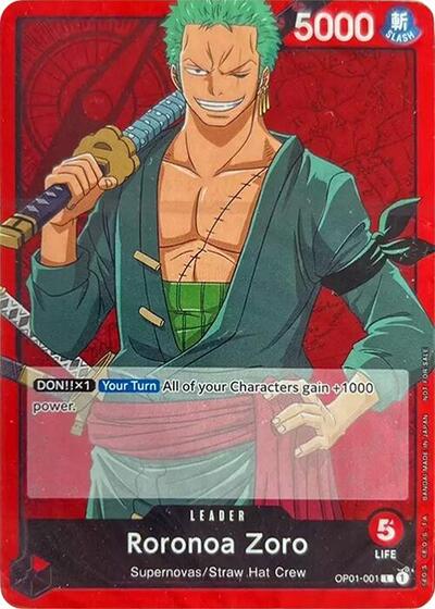 Roronoa Zoro - OP01-001 - Leader - One Piece Demo Deck Cards