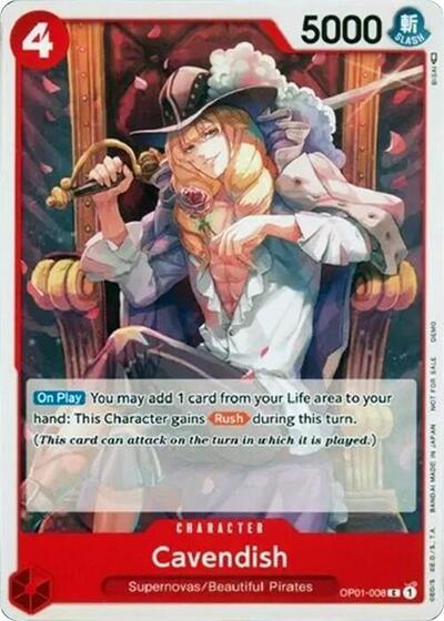Cavendish - OP01-008 - Common - One Piece Demo Deck Cards
