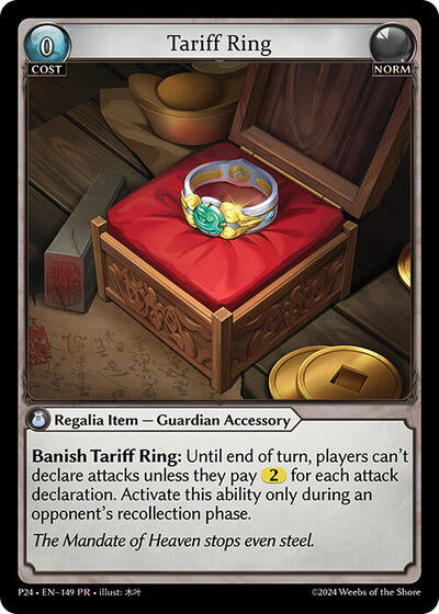 Tariff Ring - 149 - Promo - Promotional Cards