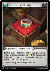 Tariff Ring - 149 - Promo - Promotional Cards