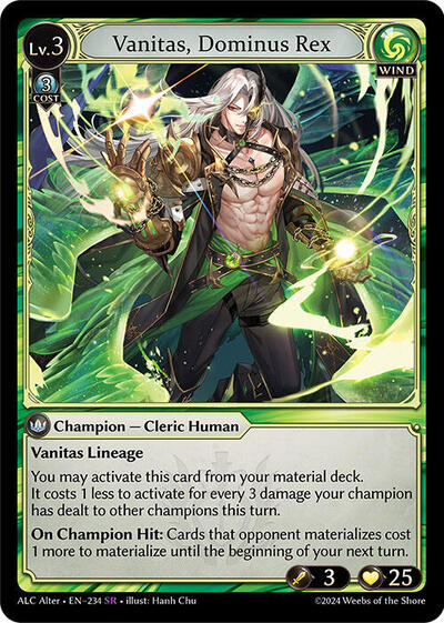 Vanitas, Dominus Rex - 234 - Super Rare - Alchemical Revolution Alter Edition