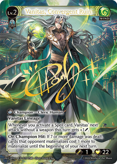 Vanitas, Convergent Ruin - 019 - Collector Super Rare - Alchemical Revolution Alter Edition