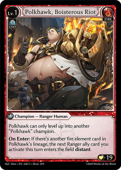Polkhawk, Boisterous Riot - 228 - Uncommon - Alchemical Revolution Alter Edition