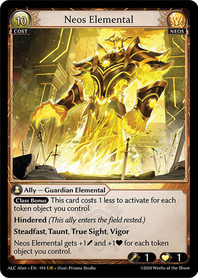 Neos Elemental - 194 - Ultra Rare - Alchemical Revolution Alter Edition