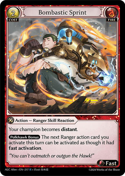 Bombastic Sprint - 217 - Rare - Alchemical Revolution Alter Edition