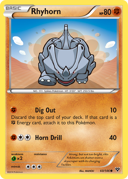 Rhyhorn - 060/146 - XY