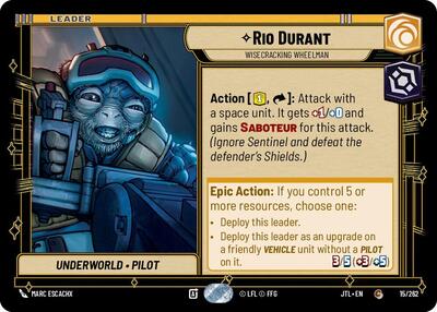 Rio Durant - Wisecracking Wheelman - 015/262 - Common - Jump to Lightspeed