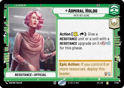 Admiral Holdo - We're Not Alone - 007/262 - Rare - Jump to Lightspeed