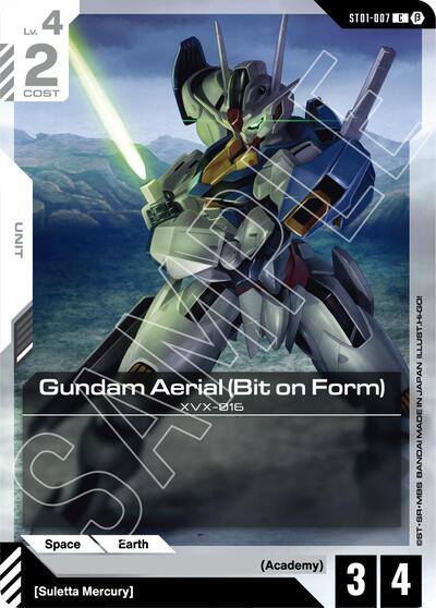 Gundam Aerial (Bit on Form) (Beta) - ST01-007 - COMMON - Edition Beta