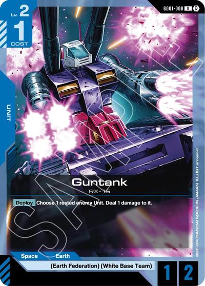 Guntank (Beta) - GD01-008 - UNCOMMON - Edition Beta