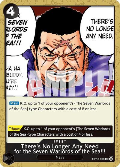 There's No Longer Any Need for the Seven Warlords of the Sea!!! - OP10-096 - Uncommon - Royal Blood
