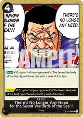 There's No Longer Any Need for the Seven Warlords of the Sea!!! - OP10-096 - Uncommon - Royal Blood