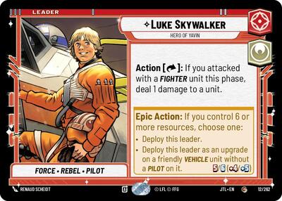 Luke Skywalker - Hero of Yavin - 012/262 - Common - Jump to Lightspeed