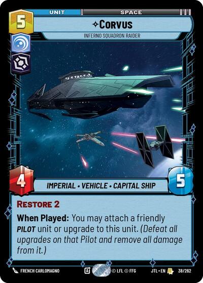 Corvus - Inferno Squadron Raider - 038/262 - Rare - Jump to Lightspeed