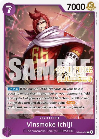 Vinsmoke Ichiji (Judge Pack Vol. 5) - OP06-061 - Rare - One Piece Promotion Cards