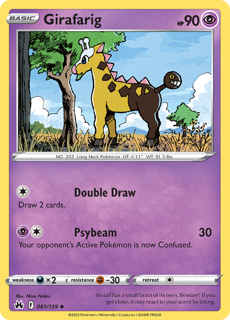 Girafarig - 061/159 - Crown Zenith