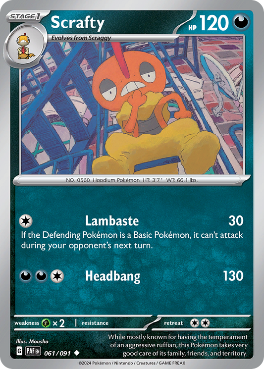 Scrafty - 61/91 - Paldean Fates