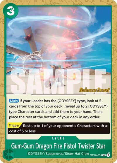 Gum-Gum Dragon Fire Pistol Twister Star - OP10-039 - Uncommon - Royal Blood Release Event Cards