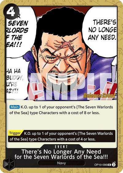 There's No Longer Any Need for the Seven Warlords of the Sea!!! - OP10-096 - Uncommon - Royal Blood Release Event Cards