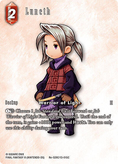 Luneth - Re-029C/13-015C - Common (Full Art) - Legacy Collection