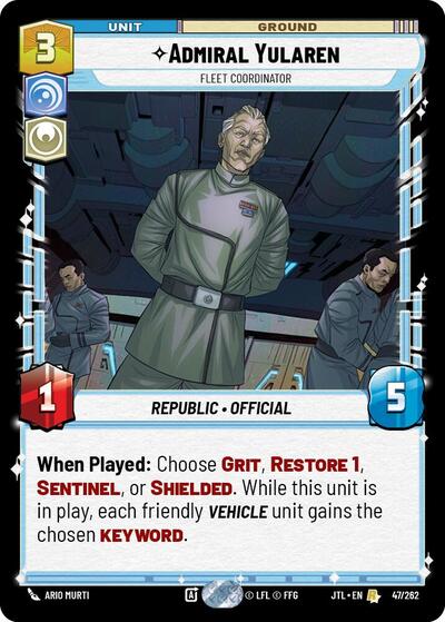 Admiral Yularen - Fleet Coordinator - 047/262 - Rare - Jump to Lightspeed