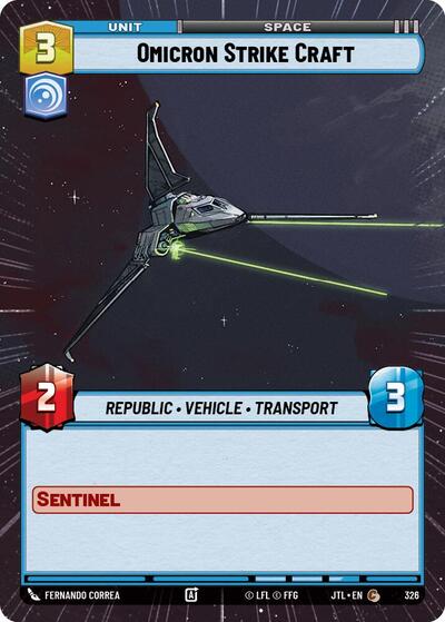 Omicron Strike Craft - 326 - Common (Hyperspace) - Jump to Lightspeed