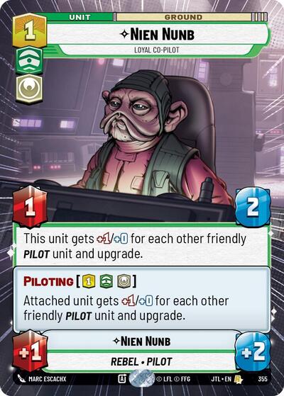Nien Nunb - Loyal Co-Pilot - 355 - Rare (Hyperspace) - Jump to Lightspeed
