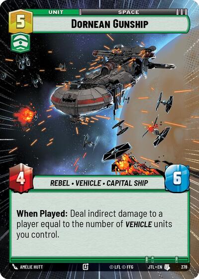 Dornean Gunship - 378 - Uncommon (Hyperspace) - Jump to Lightspeed