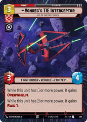 Vonreg's TIE Interceptor - Ace of the First Order - 399 - Uncommon (Hyperspace) - Jump to Lightspeed