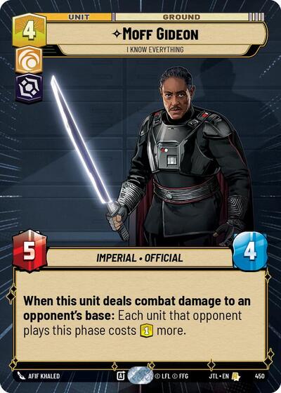 Moff Gideon - I Know Everything - 450 - Rare (Hyperspace) - Jump to Lightspeed