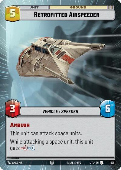 Retrofitted Airspeeder - 521 - Uncommon (Hyperspace) - Jump to Lightspeed